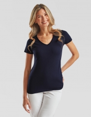 Fruit of the Loom New Lady-Fit V-Neck Valueweight T [61-398-0]