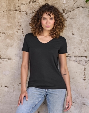 T-shirt donna scollo a V Luxury 