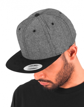 Cappellino Snapback Chambray-Suede 