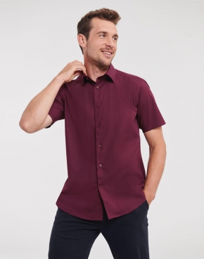 Fitted Short Sleeve Stretch Shirt 