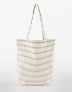 Pruhovaná nákupní taška z organické bavlny 
