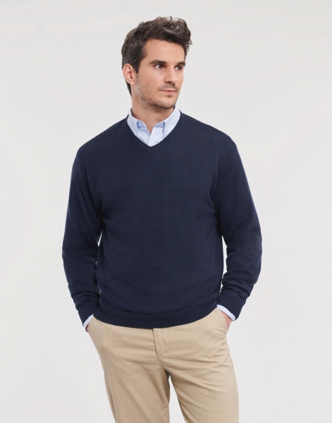 Men's V-Neck Knitted Pullover 