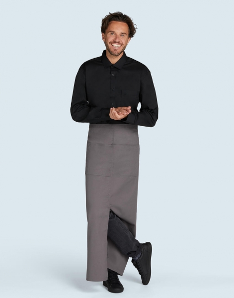 BERLIN Long Bistro Apron with Vent and Pocket 